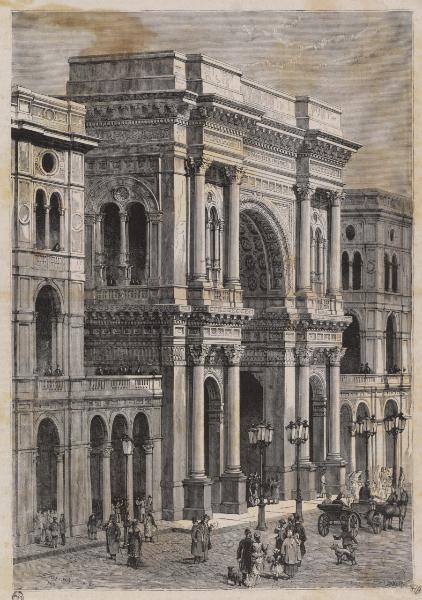 Milano. Il grand'arco della Galleria Vittorio Emanuele