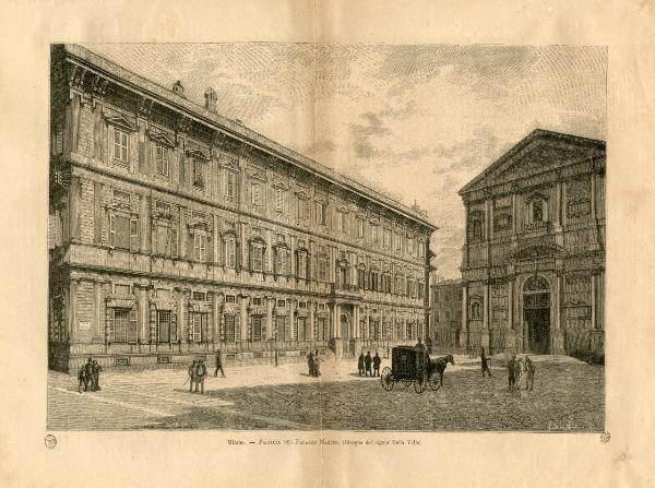 Milano. Facciata del Palazzo Marino