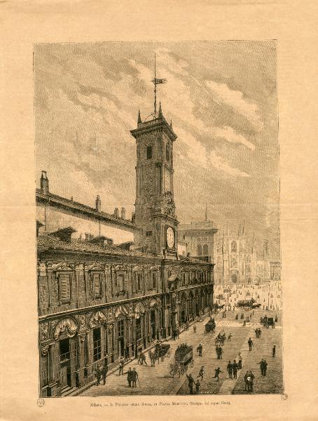 Milano. Il Palazzo della Borsa, in Piazza Mercanti