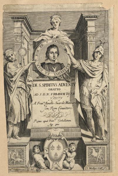 Frontespizio di: Francesco Agnello Suardo, De S. Spiritus Adventu Oratio, Roma, s.d.