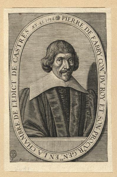 Pierre de Fabry con.er du roy et son procur. gen.al en la chambre de l'edict de castres