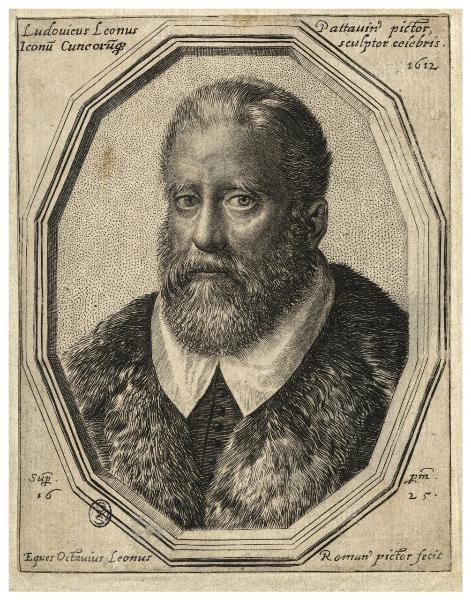 Ludovicus Leonus Pattavin' pictor, Iconu cuncoruq sculptor celebris. 1612