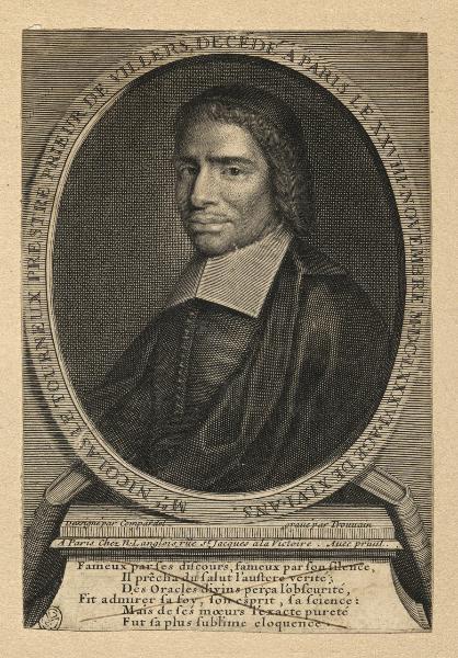 M.re Nicolas Le Tourneux prestre prieur de villers, decedè a Paris le XXVIII.Novembre.MDCLXXXVI age de XLVI Ans