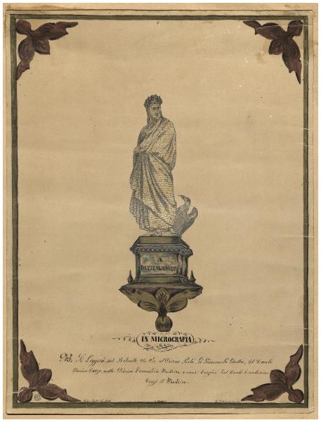 Statua di Dante Alighieri in micrografia