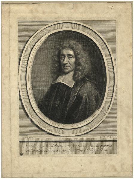 Ant. Furetiere Abbé de Chalivoy Pr. de Chuines l'un des quarante de l'Académie Francoise mort le 14.e May 1688 âgé de 68 ans.