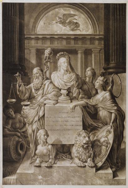 Immortali Principi Venceslao Kaunitz A. Rietberg cuius consilio provido iusto sapienti libertas iura legesque Pannoniae redditae grati comitatus sopraniensis ordines D. D. D.