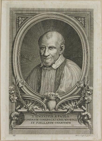 S. Vincentius a' Paulo fundator Congregationis missionis et puellarum charitatis