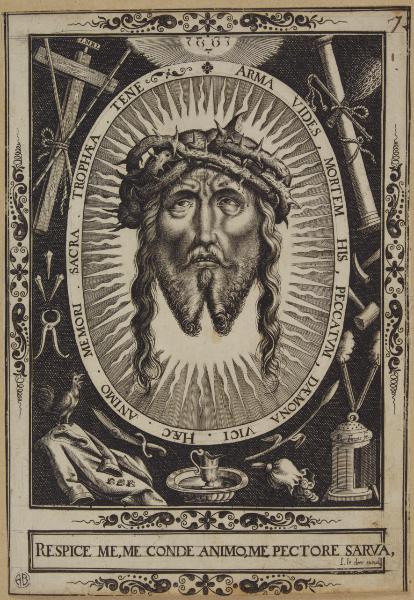 Volto Santo e strumenti della Passione di Cristo