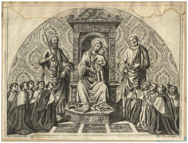 Madonna con Bambino in trono tra i santi Pietro e Paolo e devoti