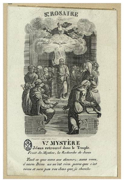 V.e Mystère. Jésus retrouvé dans le Temple
