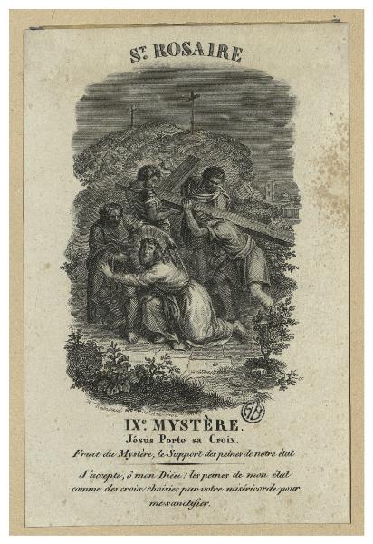 IX.e Mystère. Jésus Porte sa Croix