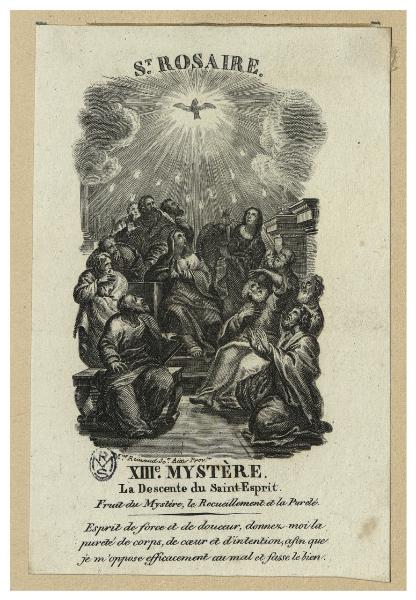 XIII.e Mystère. La descent du Saint Esprit