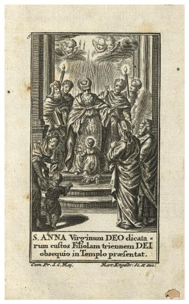 S. Anna virginum Deo dicatarum cultos filiolam [...]