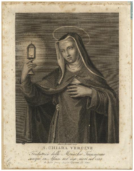 S. Chiara vergine fondatrice delle Monache Francescane [...]