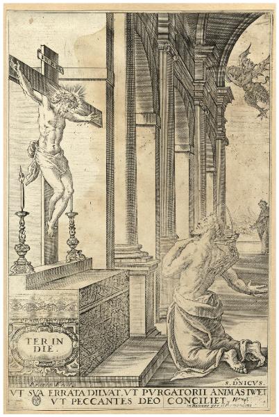 S. D[omi]nicus ut sua errata diluat, ut purgatorii animas [...] ut peccantes Deo conciliet