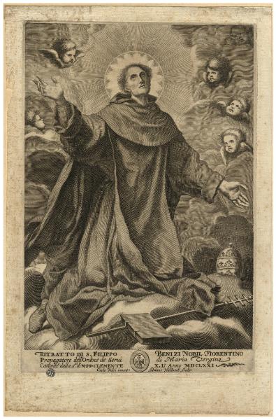 Ritratto di S. Filippo Benizi nobil fiorentino Propagatore dell'Ordine de Servi di Maria Vergine [...]