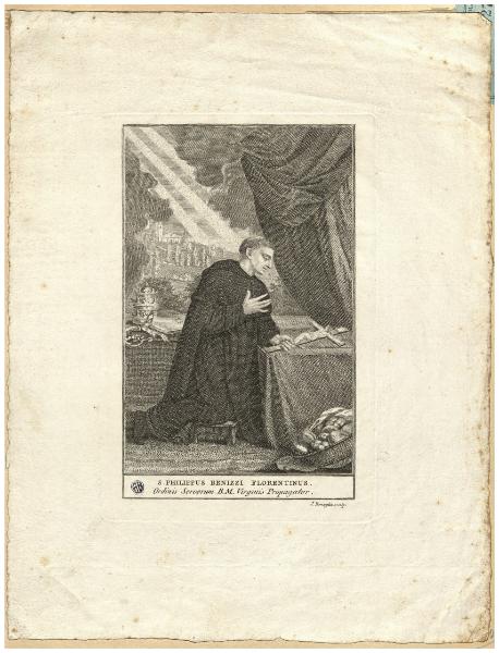 S. Philippus Benizzi florentinus Ordinis Servorum B.M. Virginis propagator