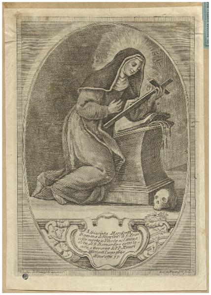 S. Giacinta Marescotti romana del Terz'Ord:e di S. Francesco morta in Viterbo nel Monastero di S. Bernardino sotto la cura, e governo de PP. minori osservanti l'anno 1640 [...]