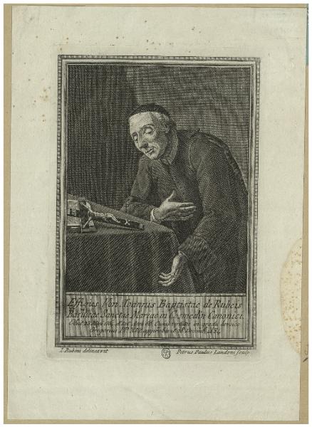 Vera effigies Ven. Ioannis Baptistae de Rubeis Basilicae Sanctae Mariae in Cosmedin canonici [...]