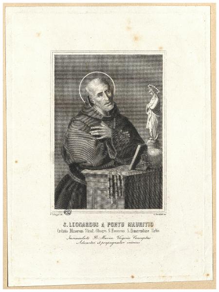 S. Leonardus a Portu Mauritio Ordinis Minorum Strict. Observ. S. Recessus S. Bonaventurae Urbis [...]