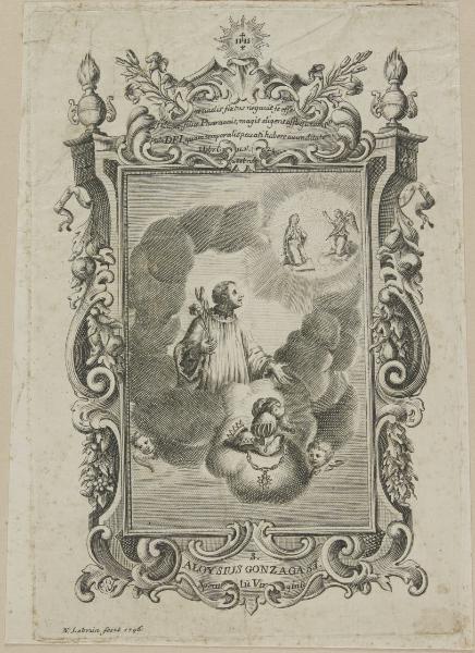 S. Aloysius Gonzaga S.I. speculu. virginu.