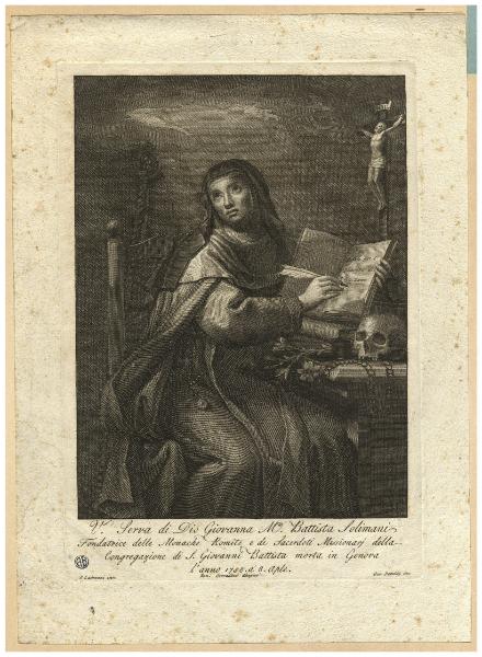 V. serva di Dio Giovanna M.a Battista Solimani fondatrice delle monache romite e de sacerdoti missionarj della Congregazione di S. Giovanni Battista [...]