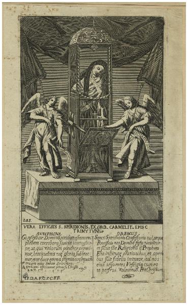 Vera effigies S. Spiridionis ex Ord. Carmelit. Episc Trimytun Antiphona [...]