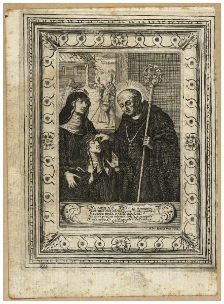 S. Volstano. Ves. 19 Gennaro / Fá si, mio Dio, che quest’occhi sgombre / La cieca notte, e falli vigilanti, / Ne mai più in auenir tenti, o si uanti / D’ottenebrali il Regnator dell’ombre