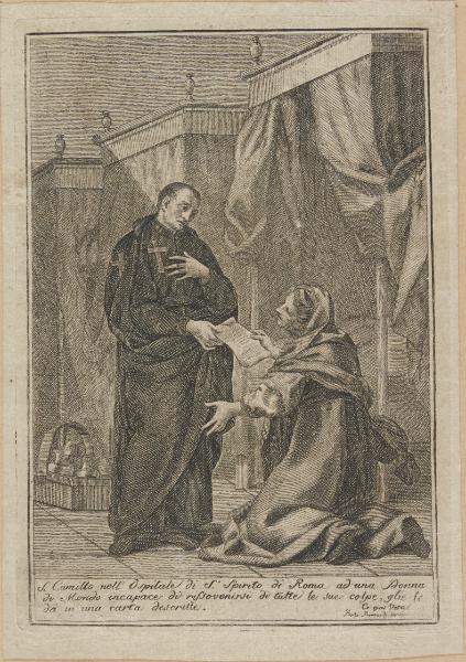 S. Camillo nell'Ospitale di S. Spirito di Roma ad una donna di mondo [...]