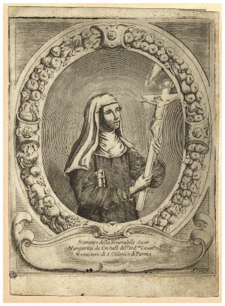 Ritratto della venerabile Suor Margarita de Cristalli del'Ord.ne Cassin.se nel Monastero di S. Olderico di Parma