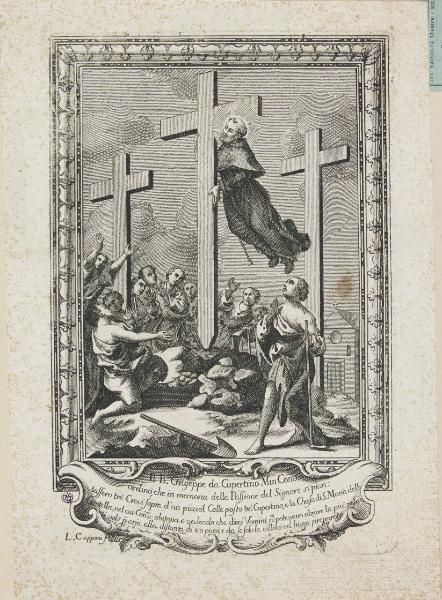 Il B. Giuseppe da Cupertino Min. Conv. ordinò, che in memoria della Passione del Signore si piantassero tre Croci sopra d'un picciol Colle [...]