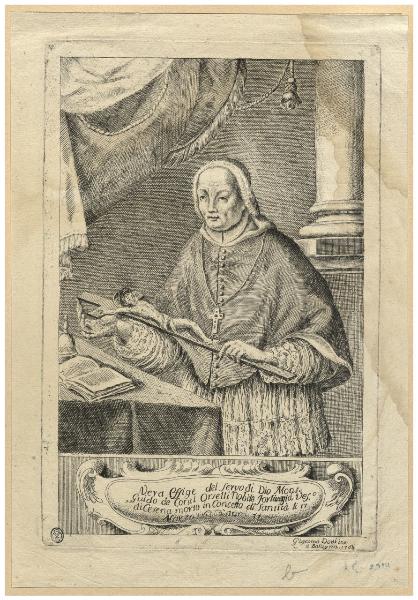 Vera effige del Servo di Dio Mons. Guido de Conti Orselli nobile Forli[...] Ves.o di Cesena morto in concetto di Santità [...]