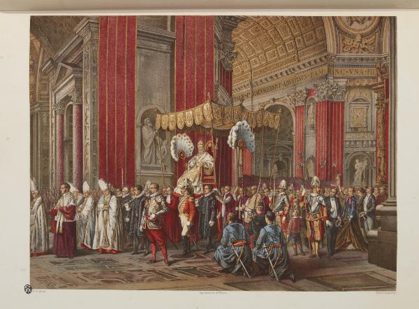 Le pape porté sur la sédia