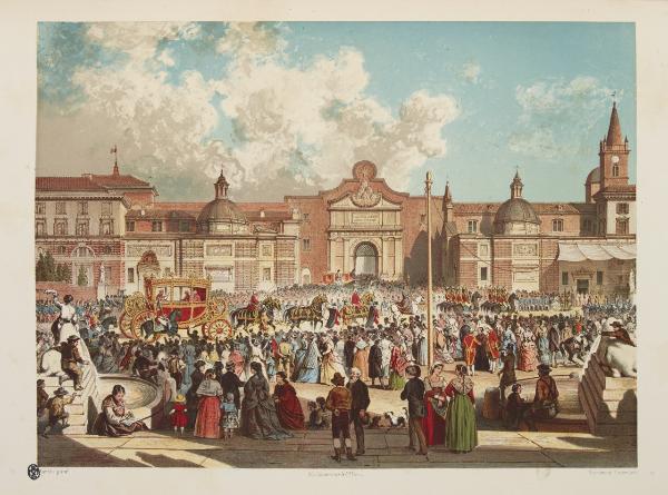 Arrivée du pape en Grand Gala a l'eglise de Santa Maria del Popolo, 8 settembre