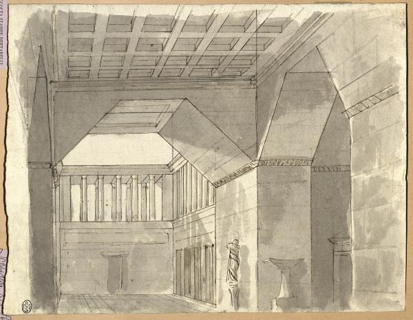 Cortile coperto di antico edificio monumentale