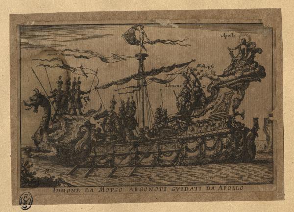 Le Manifique Carousel fait sur le fleuve de l'Arne à Florence pour le mariage du Grand-Duc