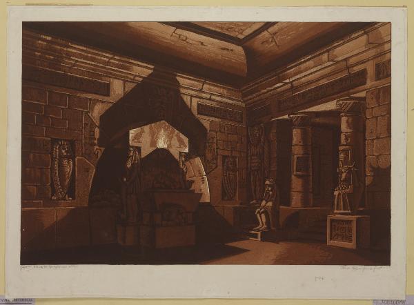 Interno di tempio egizio