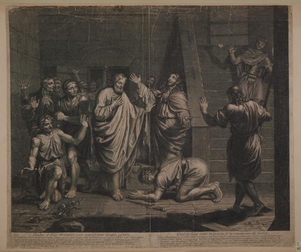 Paulus et Silas in carcere, cum conversione carceris custodis