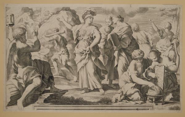 Scena allegorica con Saturno, Ercole e Minerva