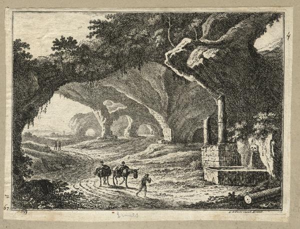 Paesaggio con rovine e figure