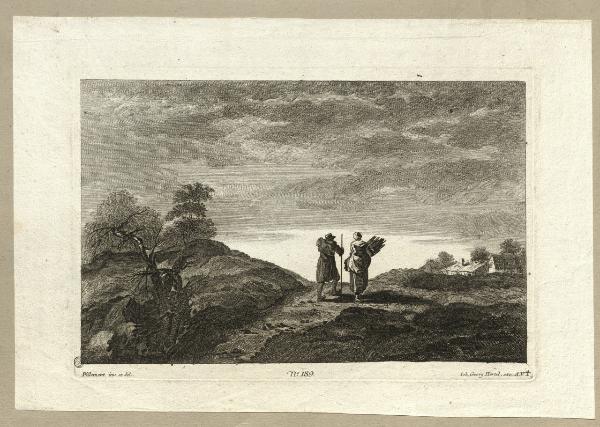 Paesaggio con contadini