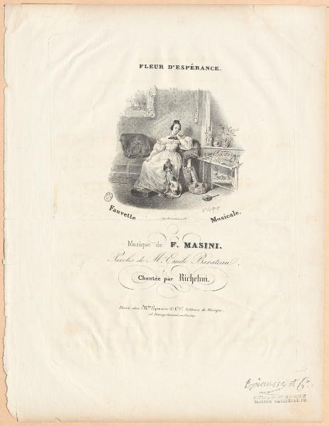 Copertina di spartito Fleur d'espérance musique de F. Masini