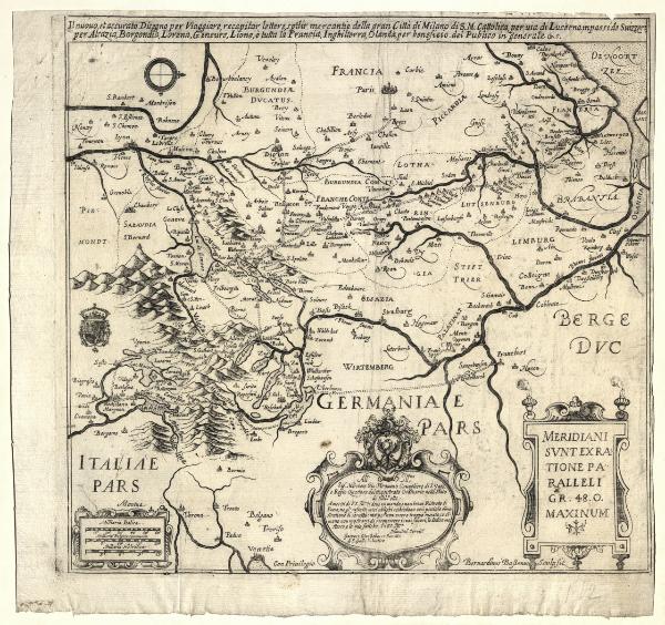 Il nuovo et accurato Disegno per Viaggiare, recapitar lettere, spedir mercantie della Gran Città di Milano...