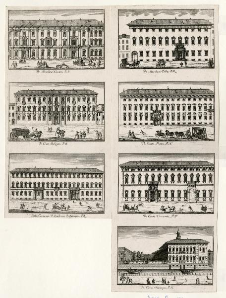 De Marchesi Cusani P.N. / De Conti Bolagno P.O. / Della Contessa D. Barbara Belgioiosa P.R. / De Marchesi Erba P. R. / De Conti Porta P.N. / De Conti Visconti P. T. / De Conti Stampa P.O.