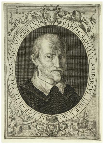 Bartholomaeus Aribertus liber baro malgrati et s.r.i. marchio an. aetat. LXII