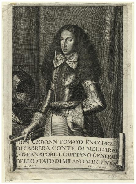 Don Giovanni Tomaso Enrichez di Cabrera, conte di Melgar & c. governatore, e capitano generale dello Stato di Milano. M.D.C.LXXX