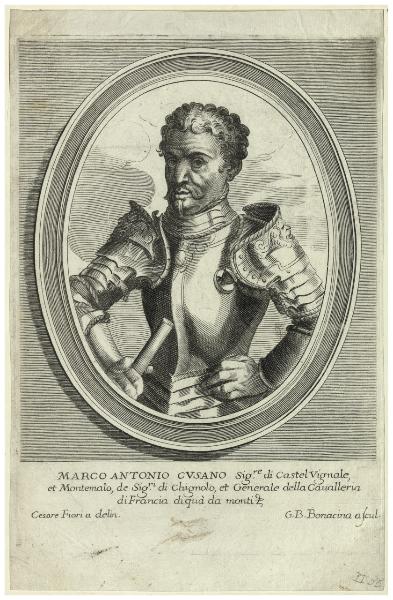 Marco Antonio Cusano Sig. di Castel Vignale et Montemalo, de Sig. di Chignolo, et Generale della Cavalleria di Francia di qua da monti.