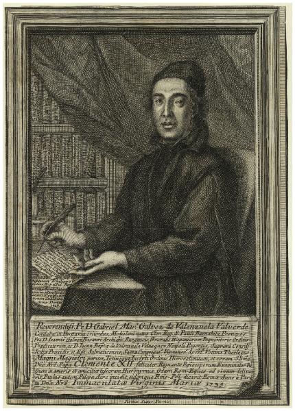 Reverendiss. Pr. D. Gabriel Mar.a Galvez de Valenzuela Valverde