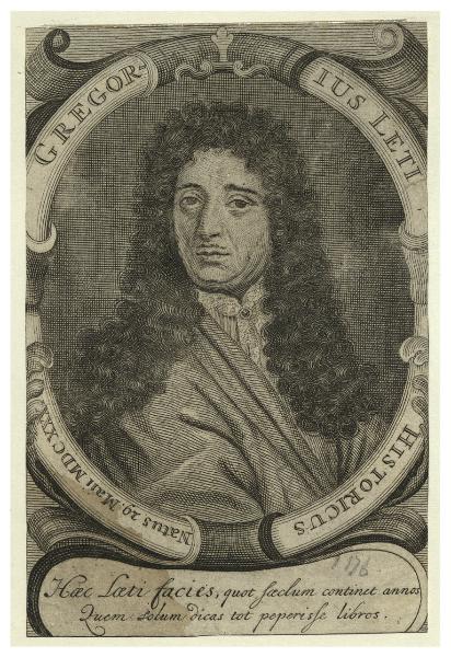 Gregorius Leti Historicus Natus 29. Maii MDCXXX