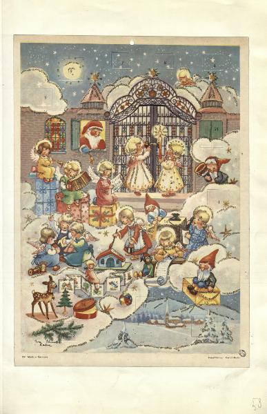 Calendario dell'Avvento con Presepe